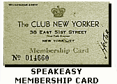 Speakeasy Membership Card